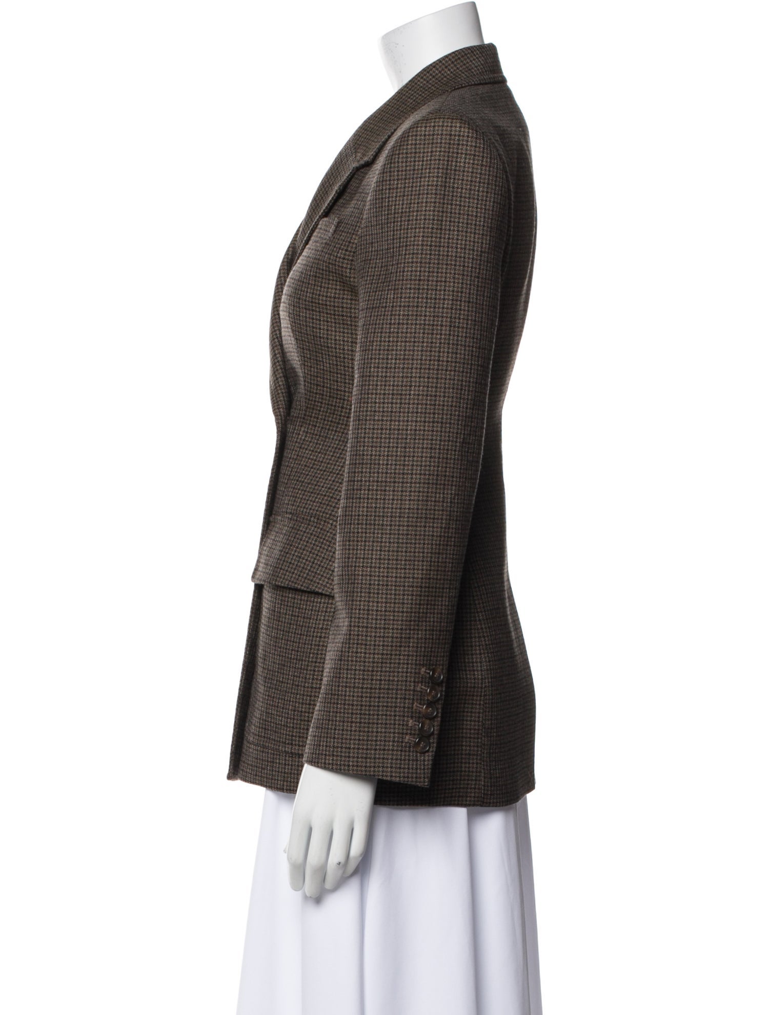 A.L.C. Wool Plaid Print Blazer