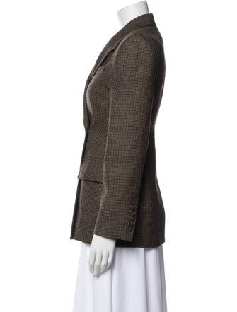 A.L.C. Wool Plaid Print Blazer