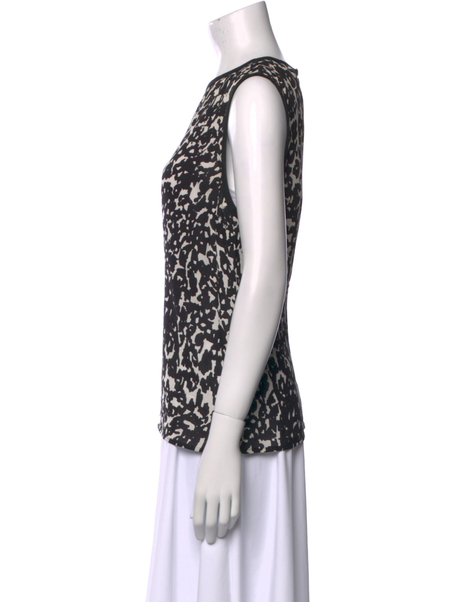 A.L.C. Silk Animal Print Top