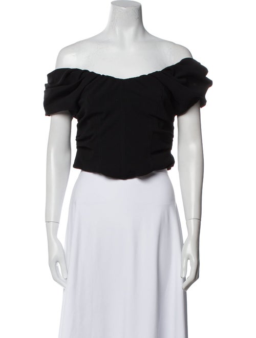 A.L.C. Off-The-Shoulder Short Sleeve Crop Top