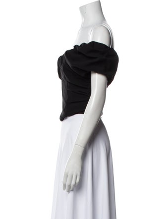 A.L.C. Off-The-Shoulder Short Sleeve Crop Top