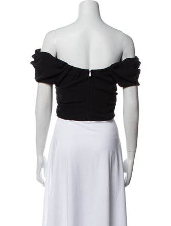 A.L.C. Off-The-Shoulder Short Sleeve Crop Top