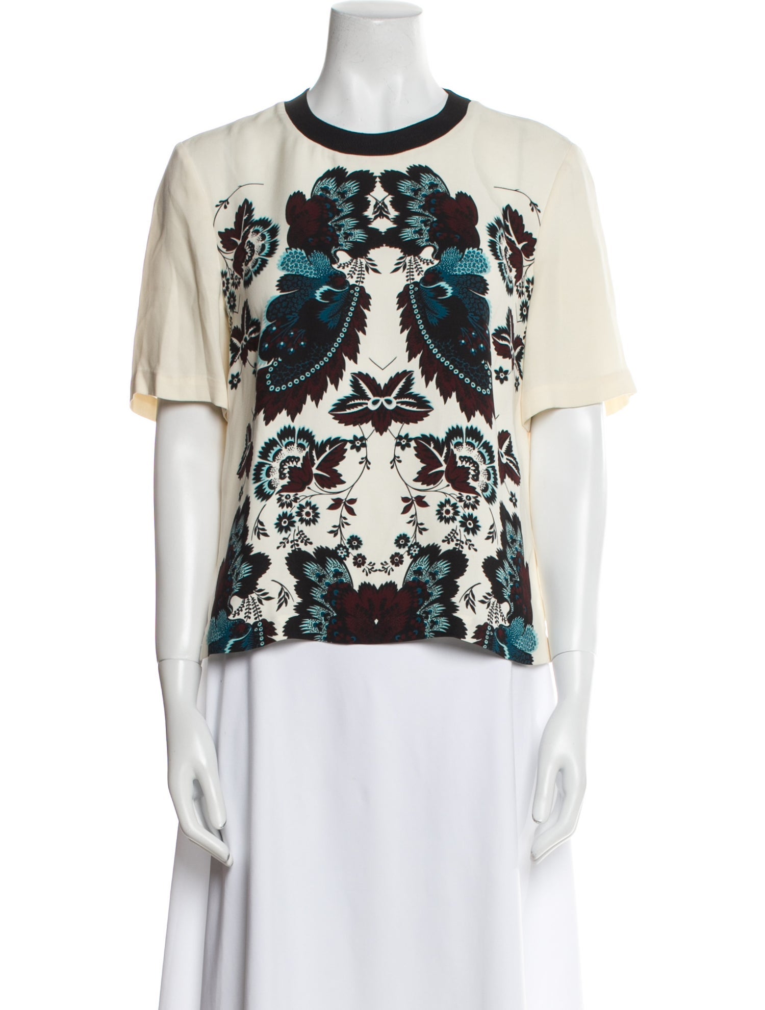 A.L.C. Silk Printed T-Shirt