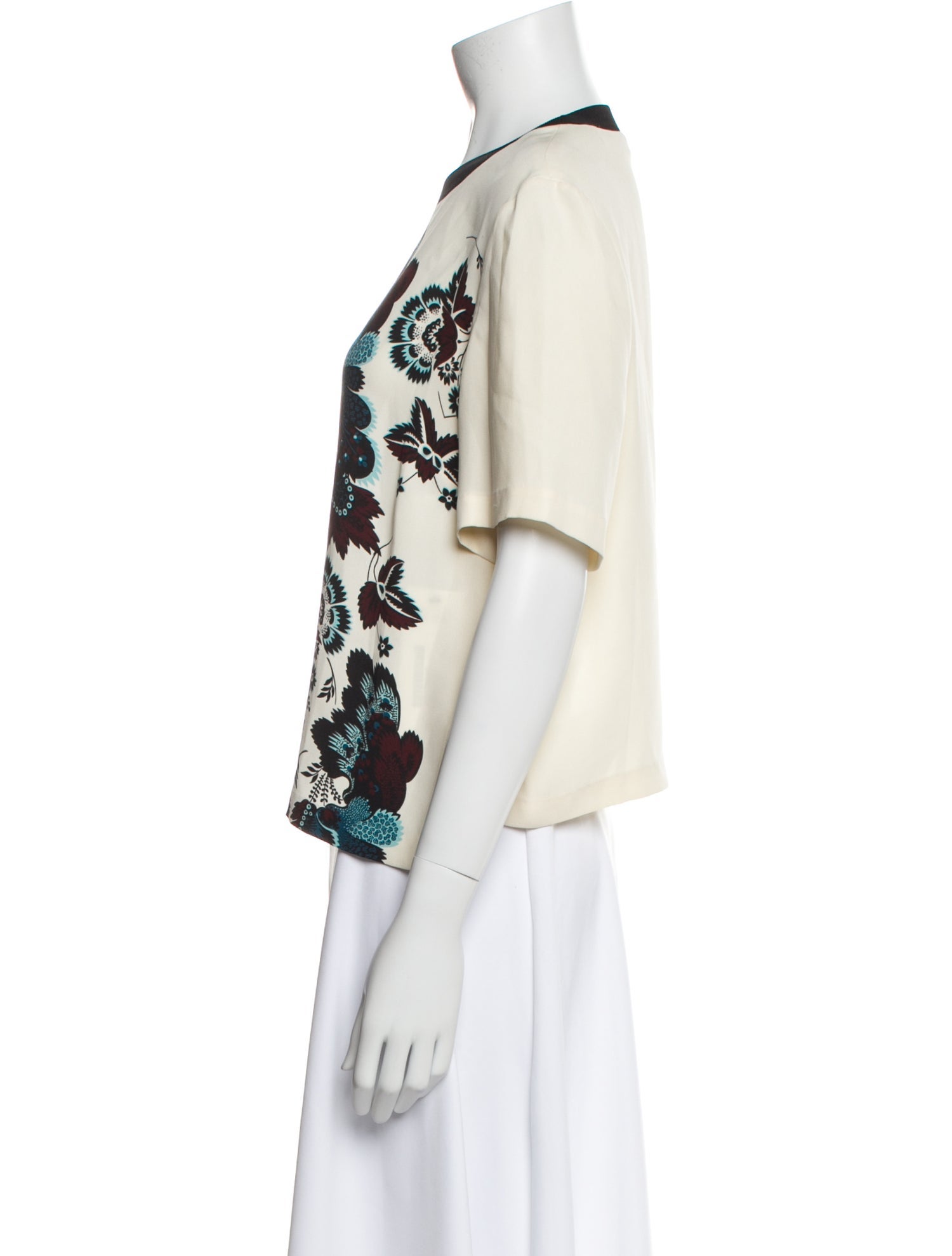 A.L.C. Silk Printed T-Shirt