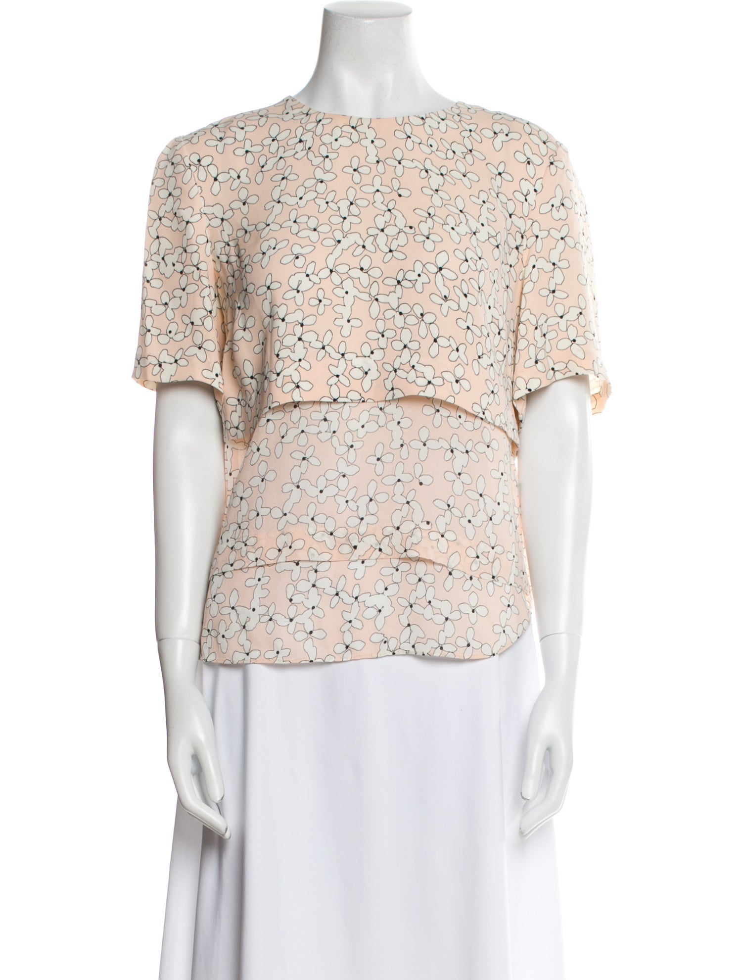 A.L.C. Silk Floral Print Blouse