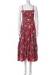 A.L.C. Floral Print Midi Length Dress