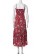 A.L.C. Floral Print Midi Length Dress