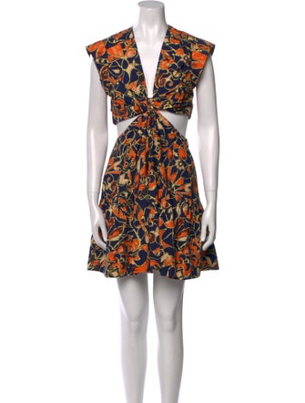 A.L.C. Printed Midi Length Dress