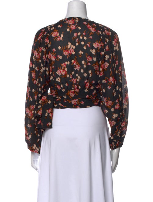 A.L.C. Silk Floral Print Crop Top