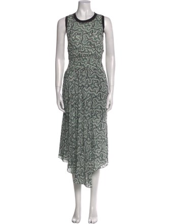 A.L.C. Printed Midi Length Dress