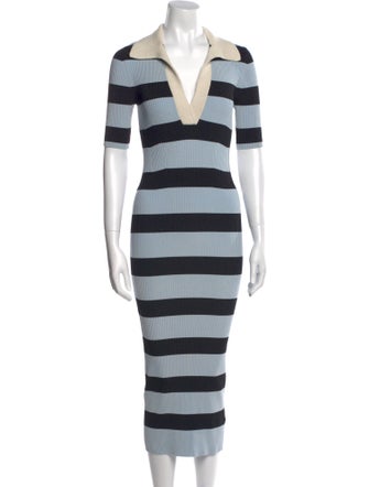 A.L.C. Striped Midi Length Dress
