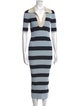 A.L.C. Striped Midi Length Dress