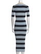 A.L.C. Striped Midi Length Dress