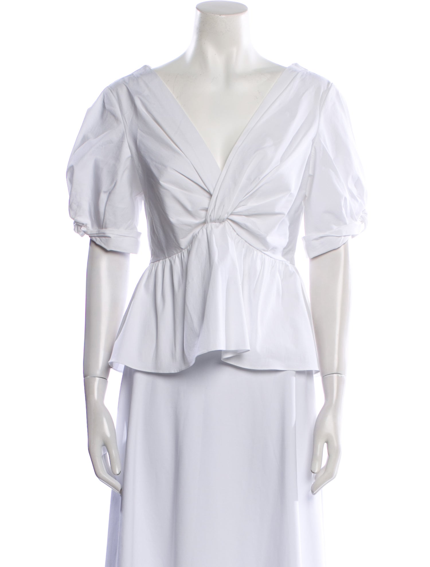 A.L.C. V-Neck Three-Quarter Sleeve Blouse