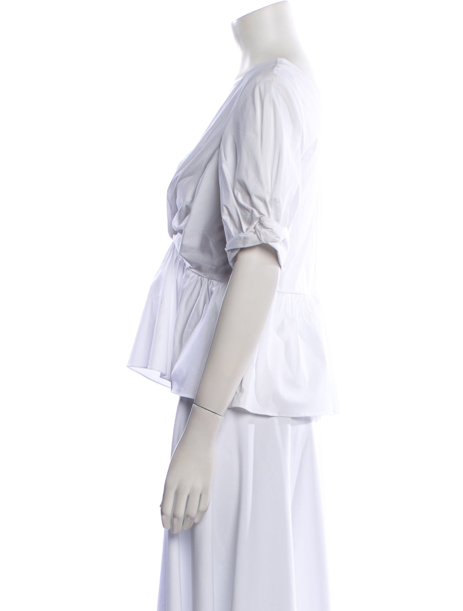 A.L.C. V-Neck Three-Quarter Sleeve Blouse