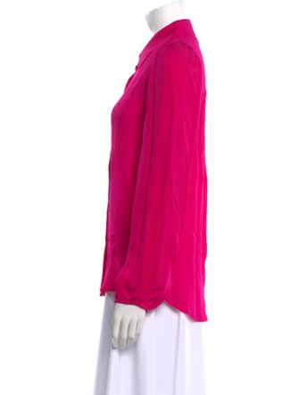 A.L.C. Silk Long Sleeve Blouse