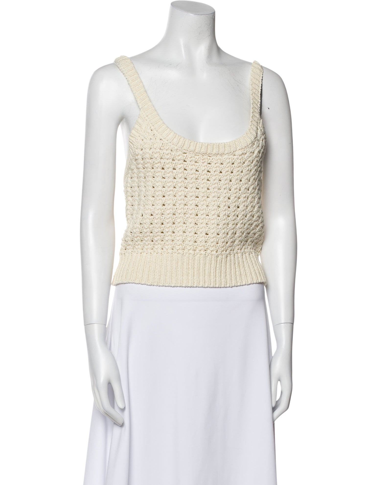 A.L.C. Scoop Neck Sleeveless Crop Top