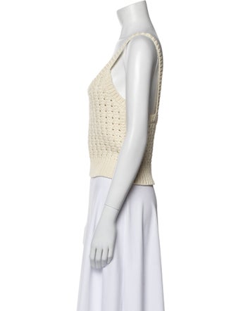 A.L.C. Scoop Neck Sleeveless Crop Top