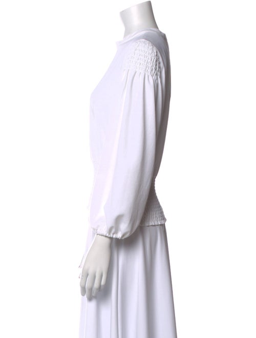 A.L.C. Crew Neck Three-Quarter Sleeve Crop Top