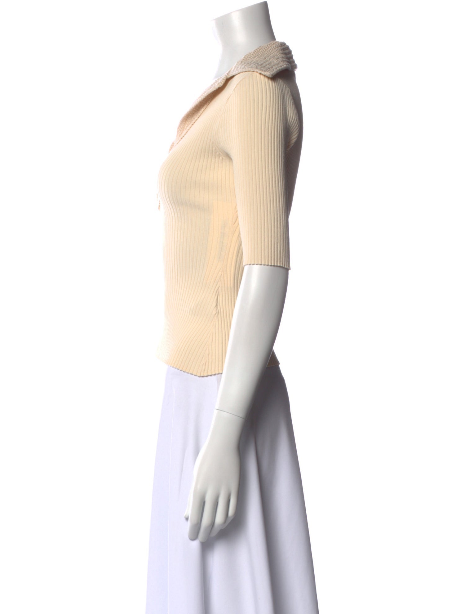 A.L.C. V-Neck Three-Quarter Sleeve Crop Top w/ Tags