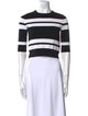 A.L.C. Striped Crew Neck Crop Top