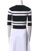 A.L.C. Striped Crew Neck Crop Top