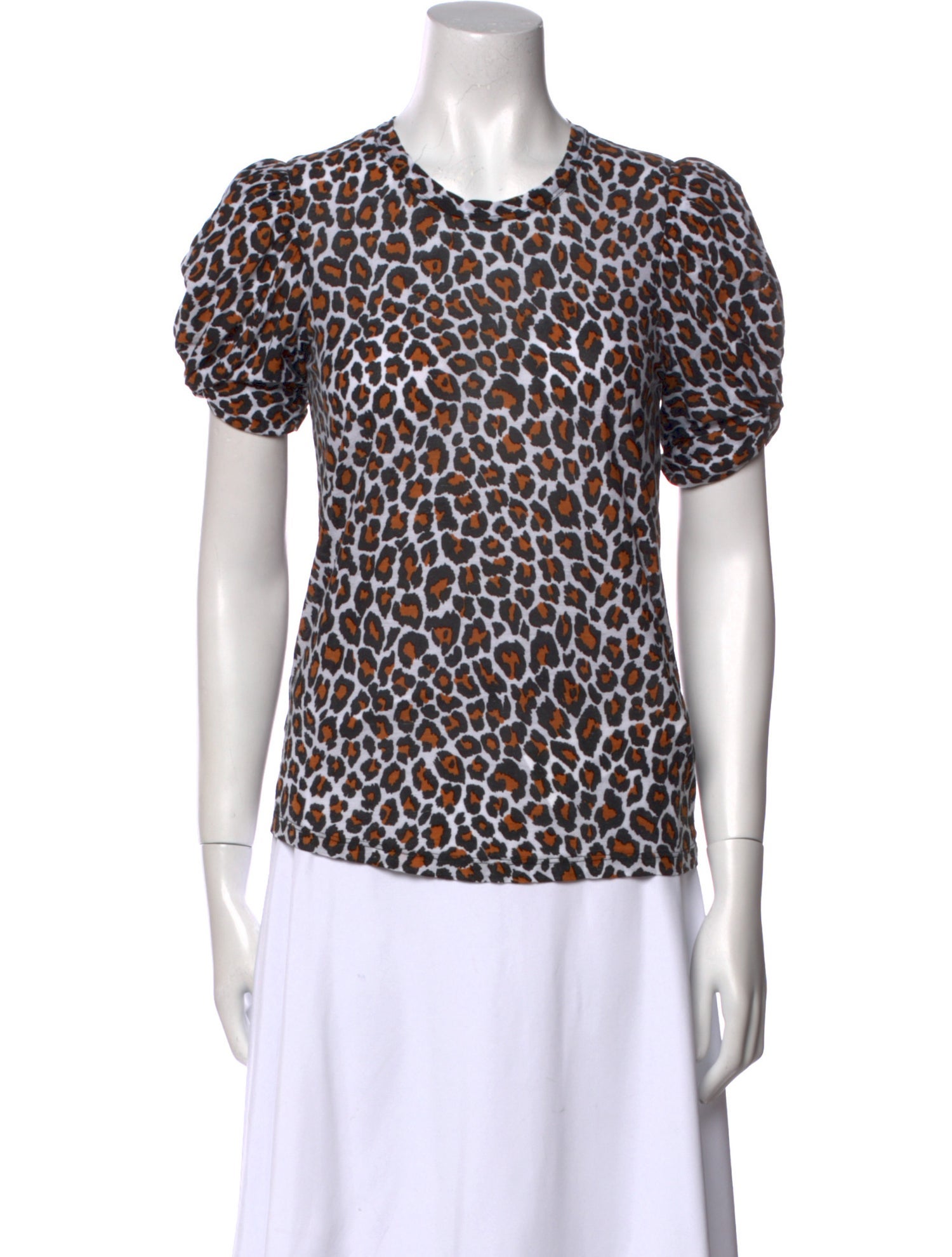 A.L.C. Animal Print Crew Neck T-Shirt