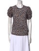 A.L.C. Animal Print Crew Neck T-Shirt
