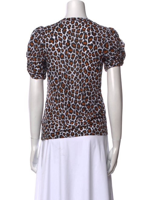 A.L.C. Animal Print Crew Neck T-Shirt