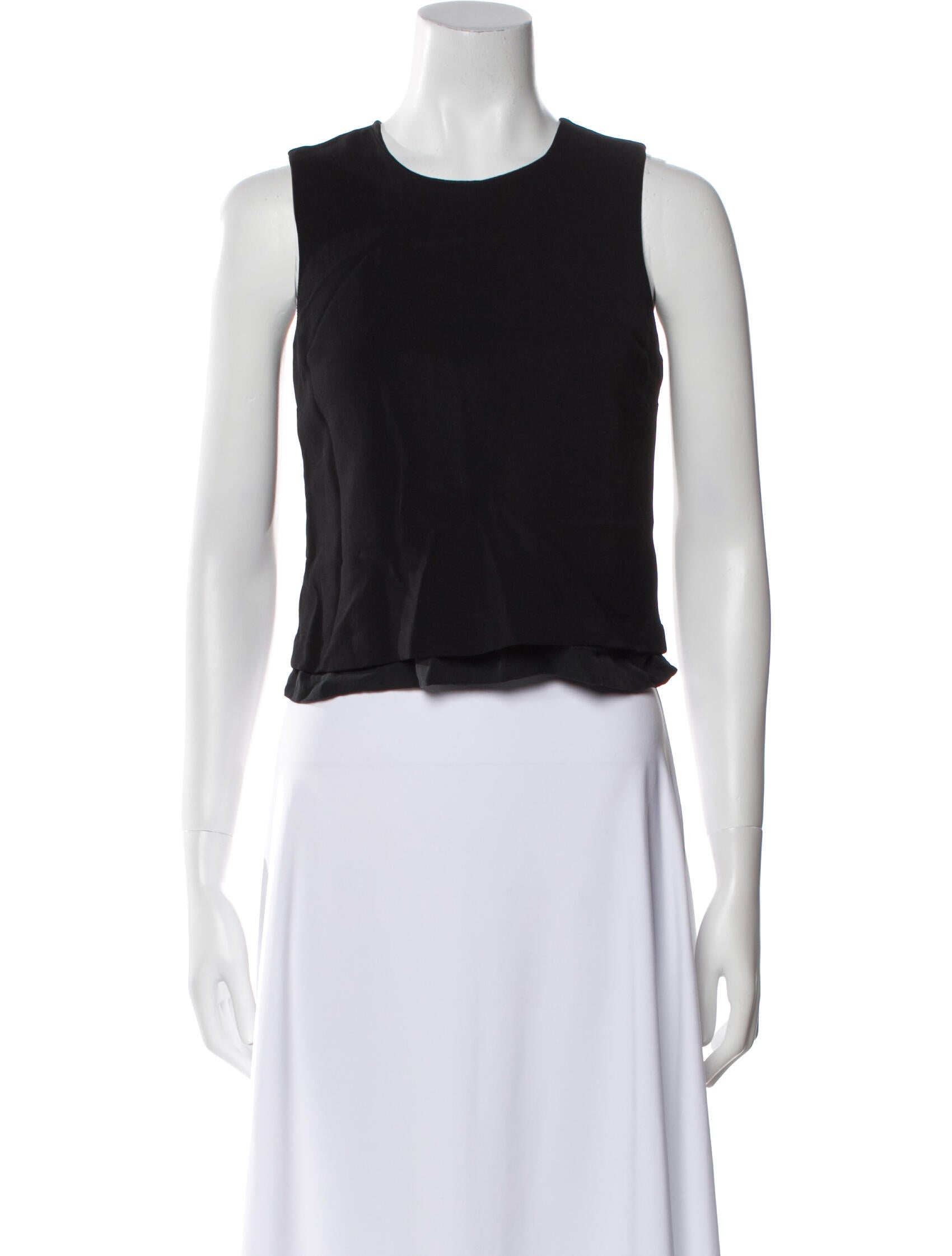 A.L.C. Crew Neck Sleeveless Crop Top
