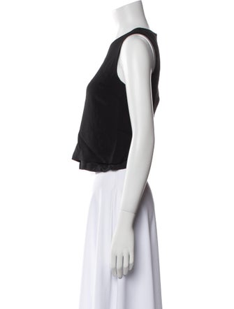 A.L.C. Crew Neck Sleeveless Crop Top