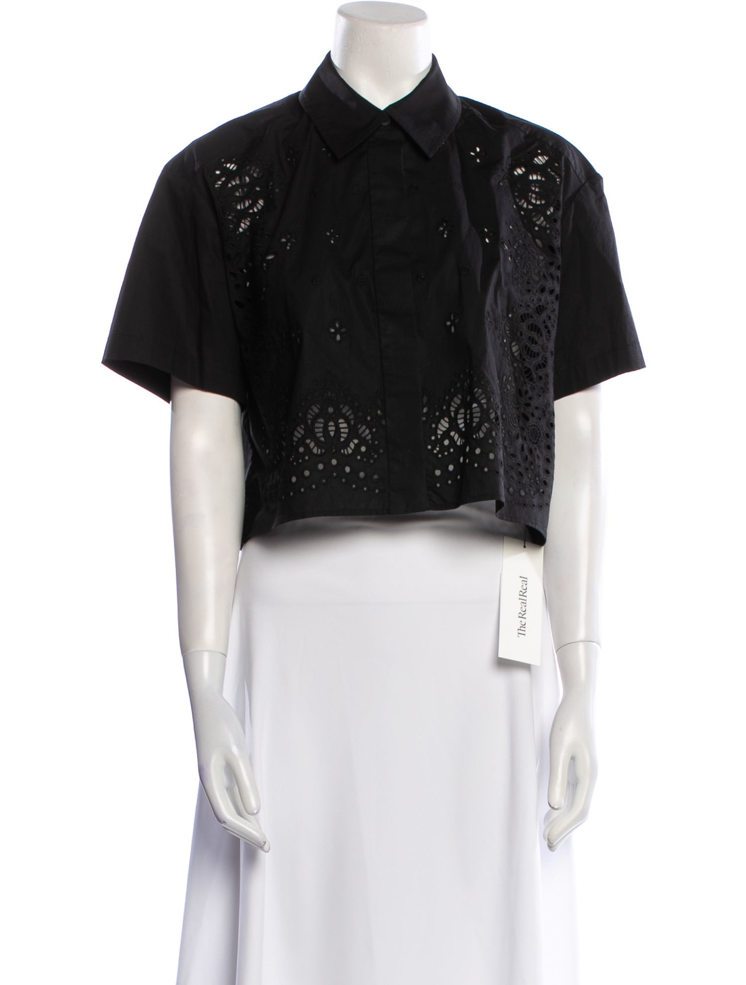 A.L.C. Short Sleeve Crop Top