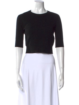 A.L.C. Wool Crew Neck Crop Top