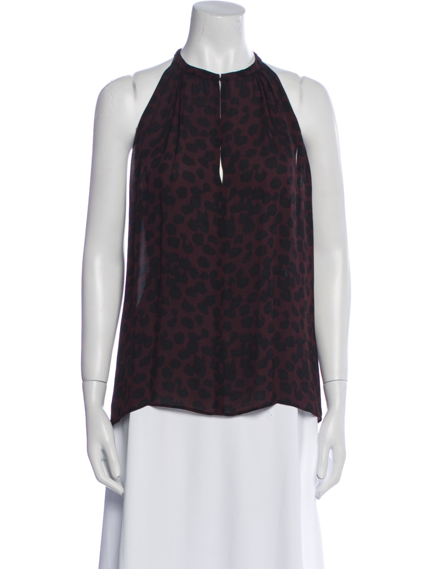 A.L.C. Silk Animal Print Blouse
