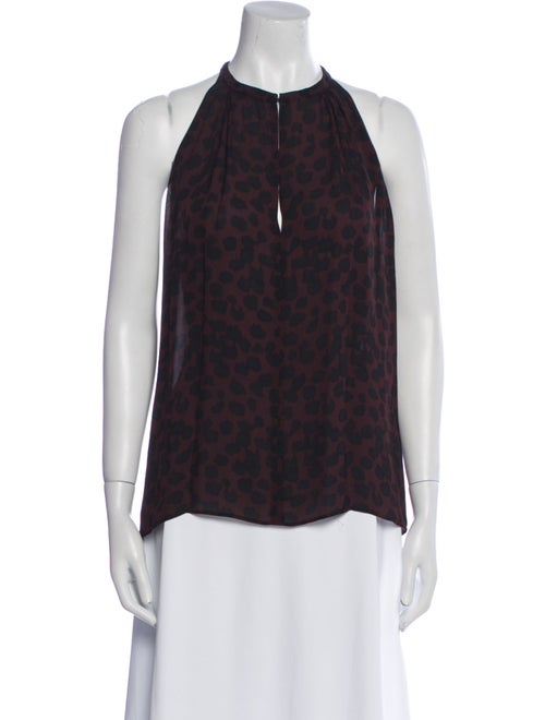 A.L.C. Silk Animal Print Blouse
