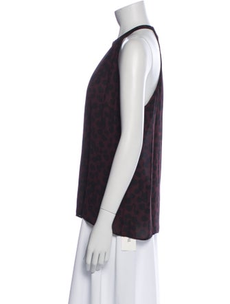 A.L.C. Silk Animal Print Blouse