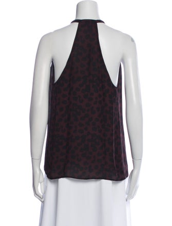 A.L.C. Silk Animal Print Blouse