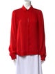 A.L.C. Silk Long Sleeve Button-Up Top
