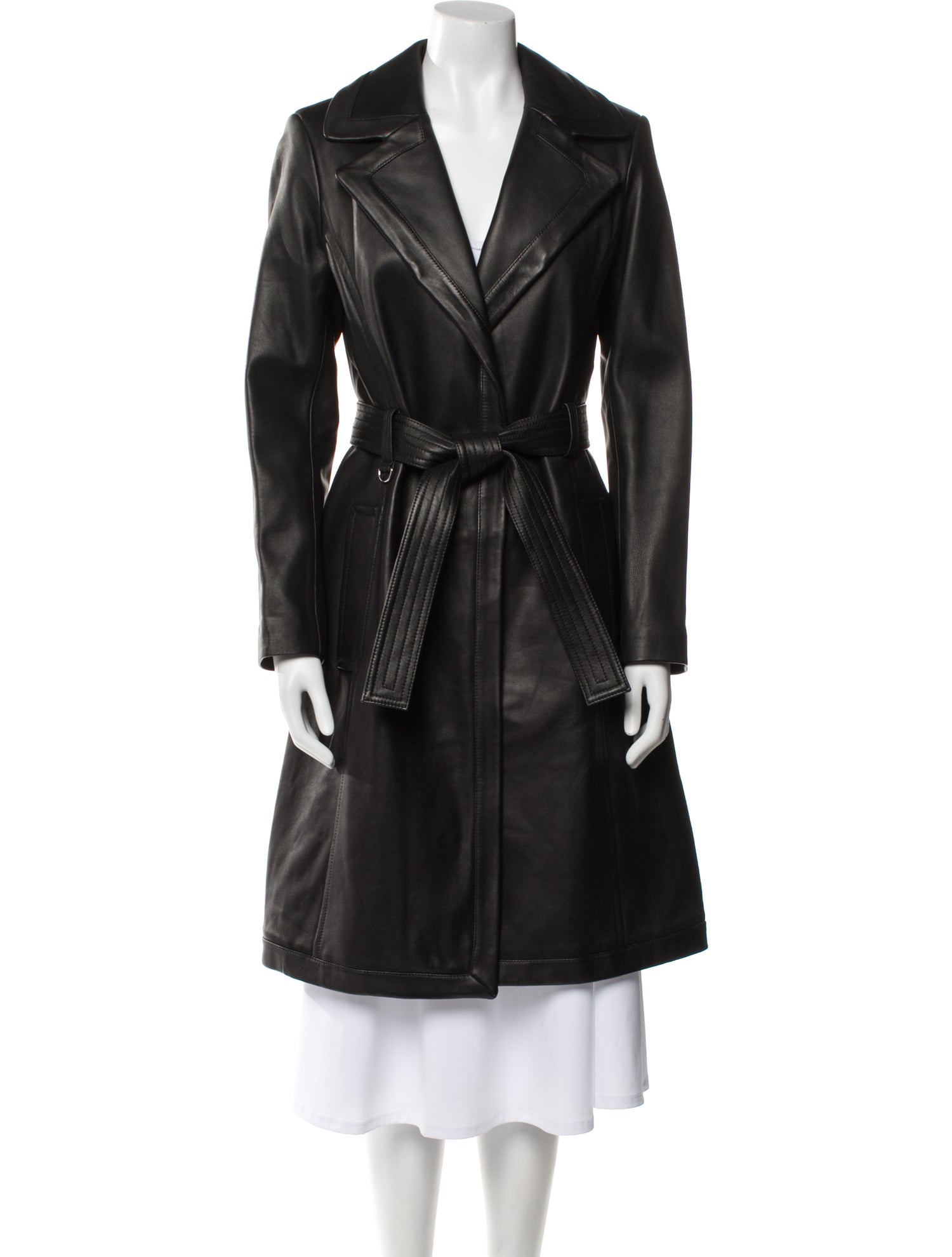 A.L.C. Leather Trench Coat