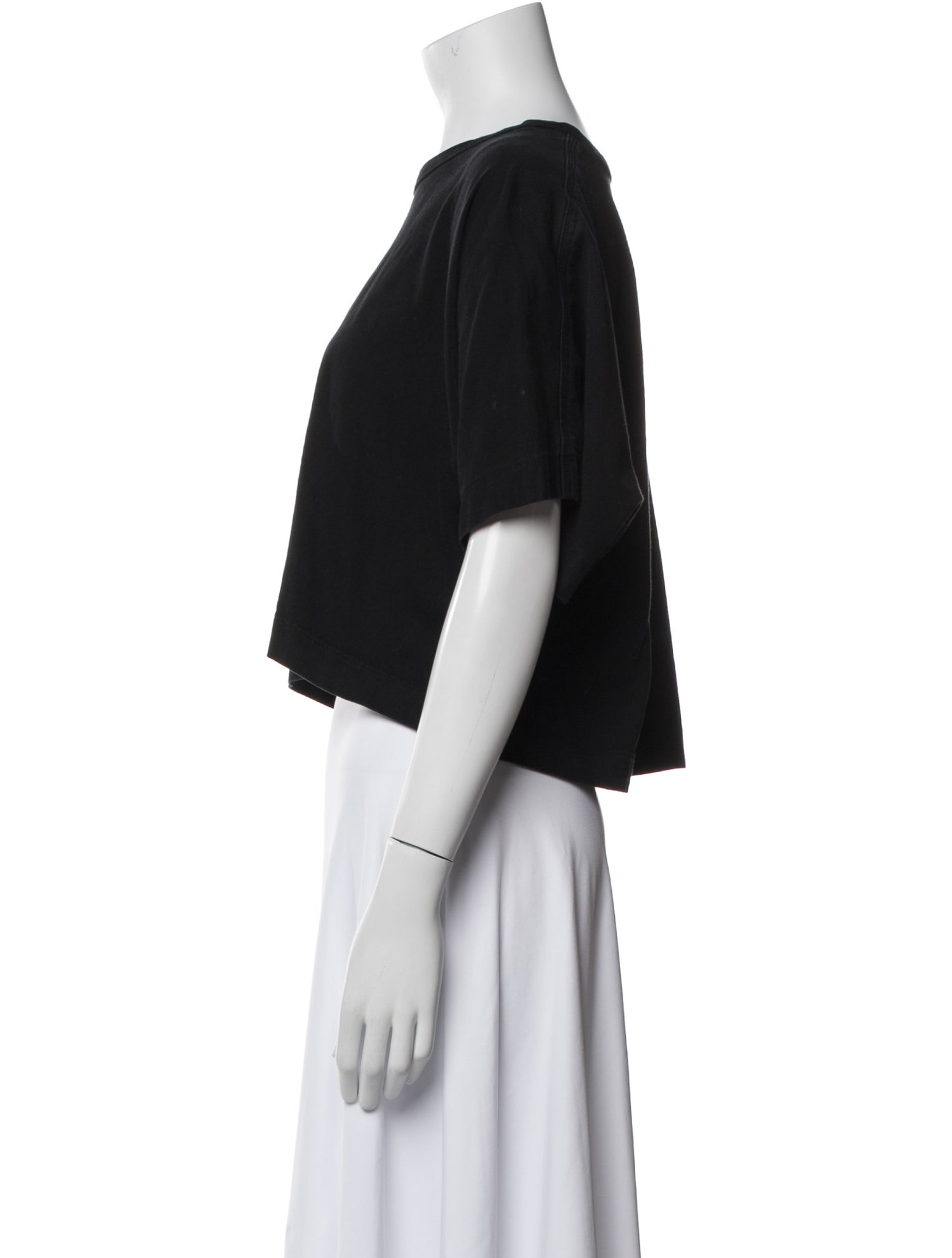 A.L.C. Crew Neck Short Sleeve Crop Top