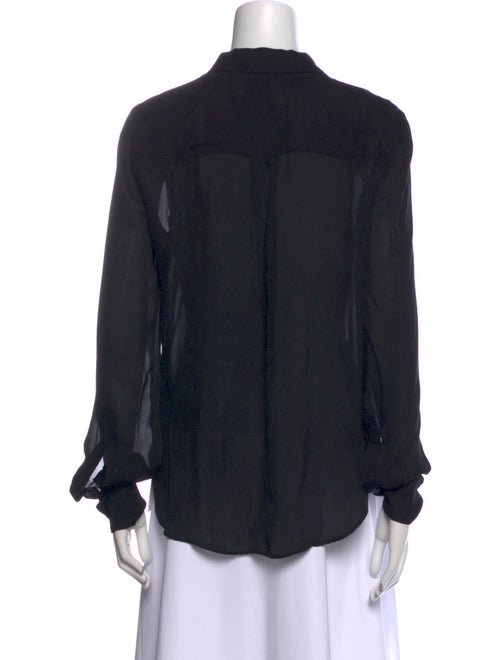 A.L.C. Silk Long Sleeve Button-Up Top