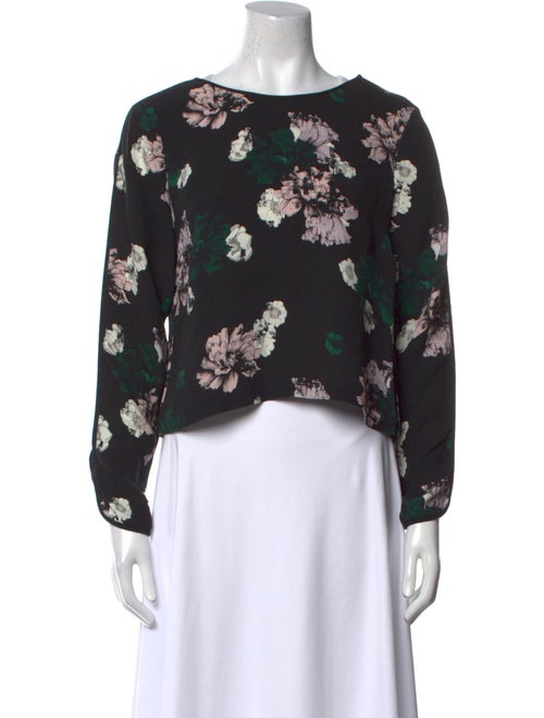 A.L.C. Silk Floral Print Crop Top