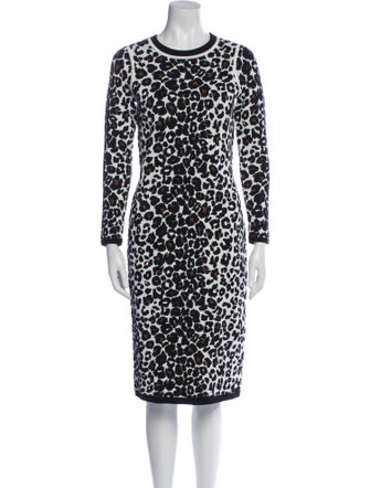 A.L.C. Animal Print Knee-Length Dress