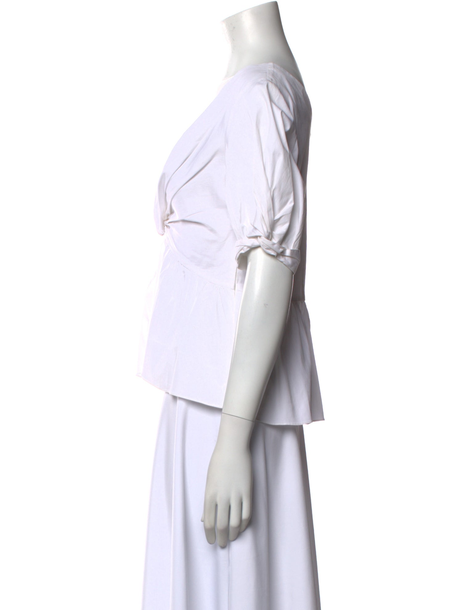 A.L.C. V-Neck Short Sleeve Crop Top