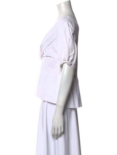 A.L.C. V-Neck Short Sleeve Crop Top