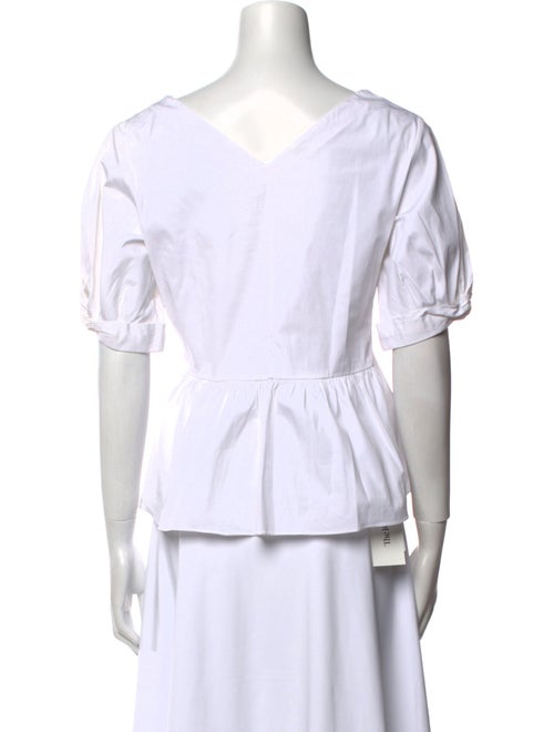 A.L.C. V-Neck Short Sleeve Crop Top