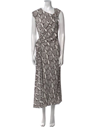 A.L.C. Animal Print Long Dress