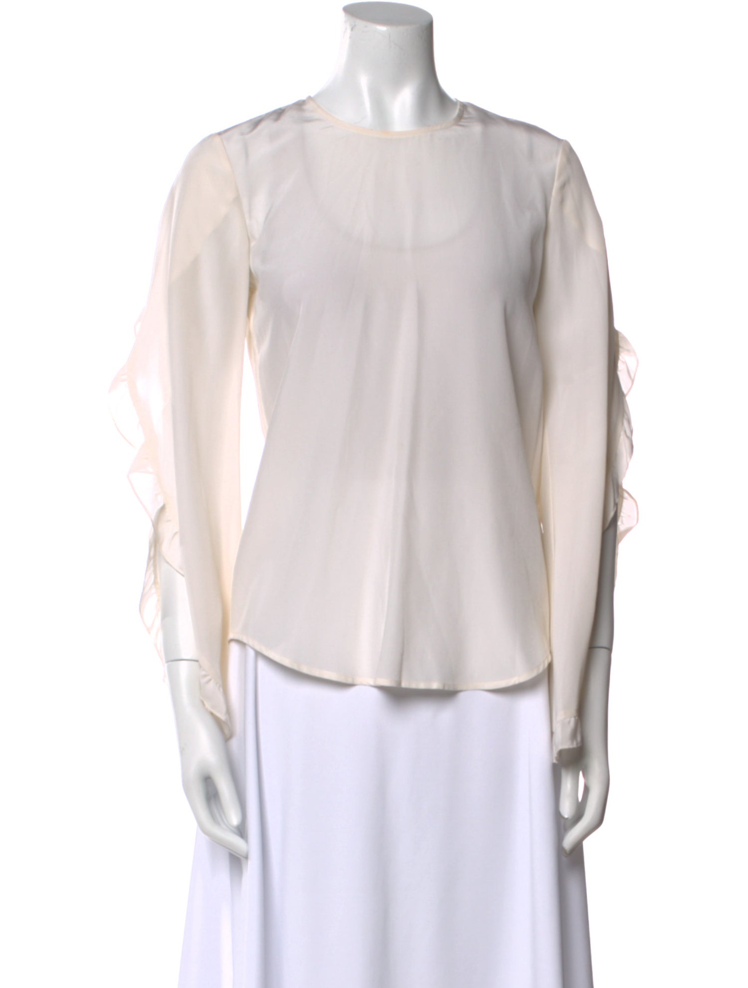 A.L.C. Silk Bateau Neckline Blouse