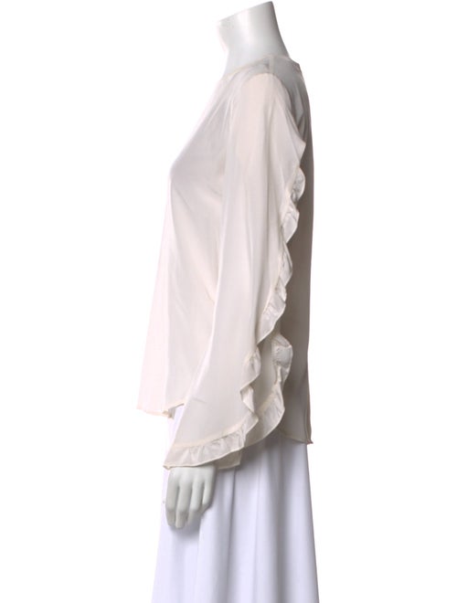 A.L.C. Silk Bateau Neckline Blouse