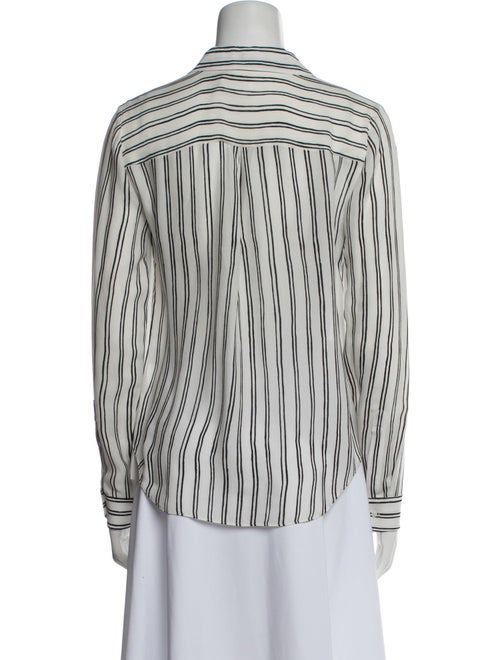A.L.C. Silk Striped Button-Up Top